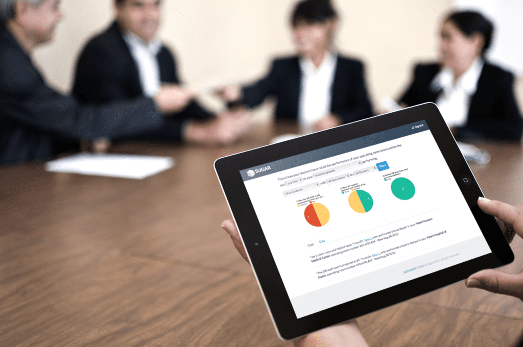 iPad and Business Meeting Stock Photo