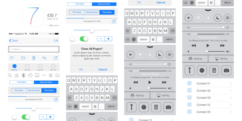 iOS7 GUID Kit by Applidium - Photoshop File