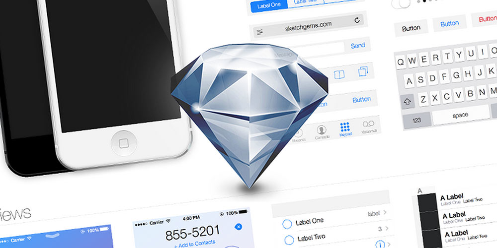 ios diamond sketch