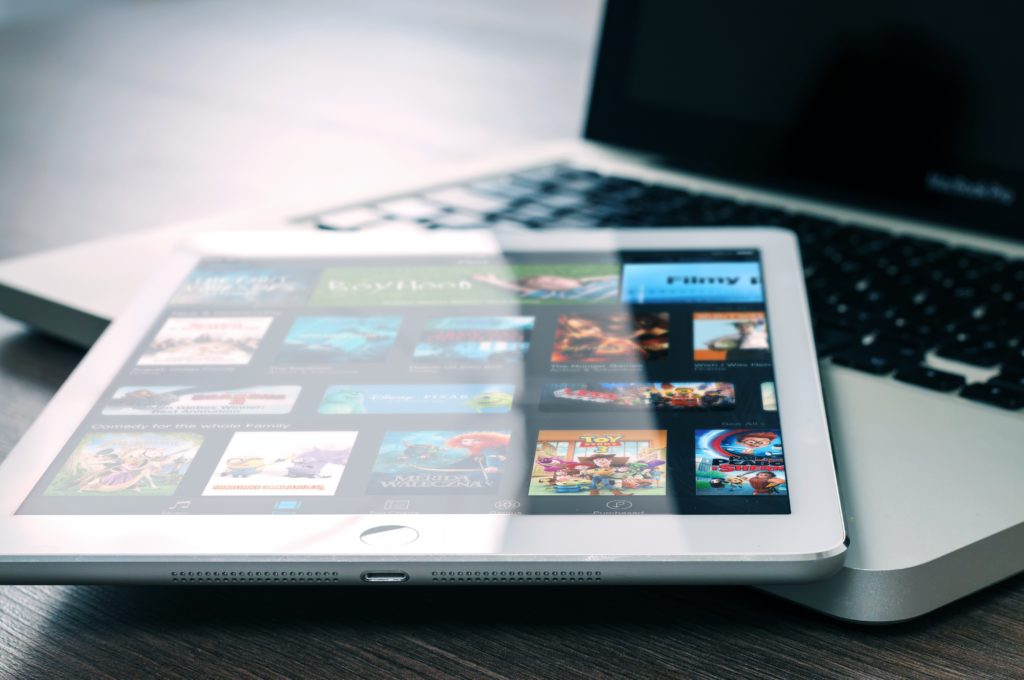 ipad laptop stock image