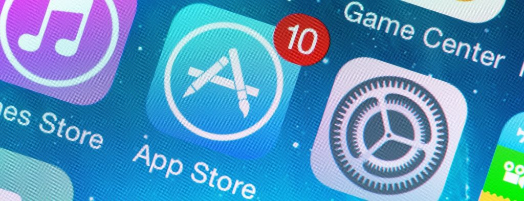 phone screen with app store icon