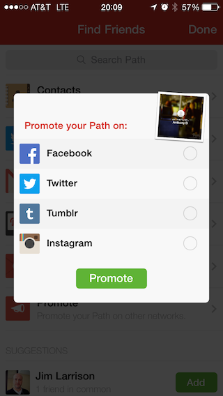 Path Promote Options