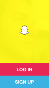 Snapchat Welcome Screen