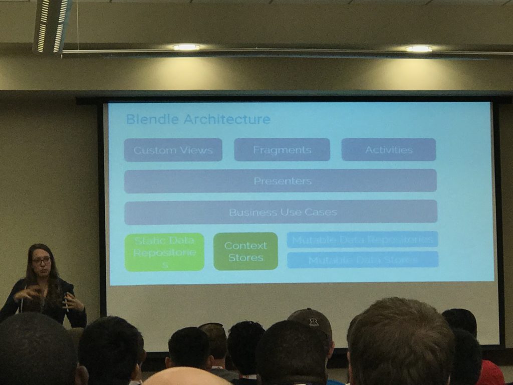 Jolanda Verhoef explaining Blendle's app architecture 