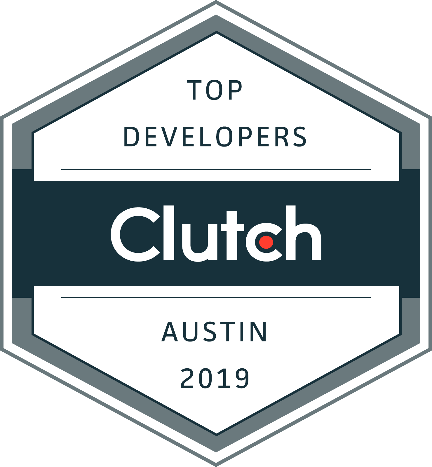 Award for Top Developers for Clutch.co - Austin 2019