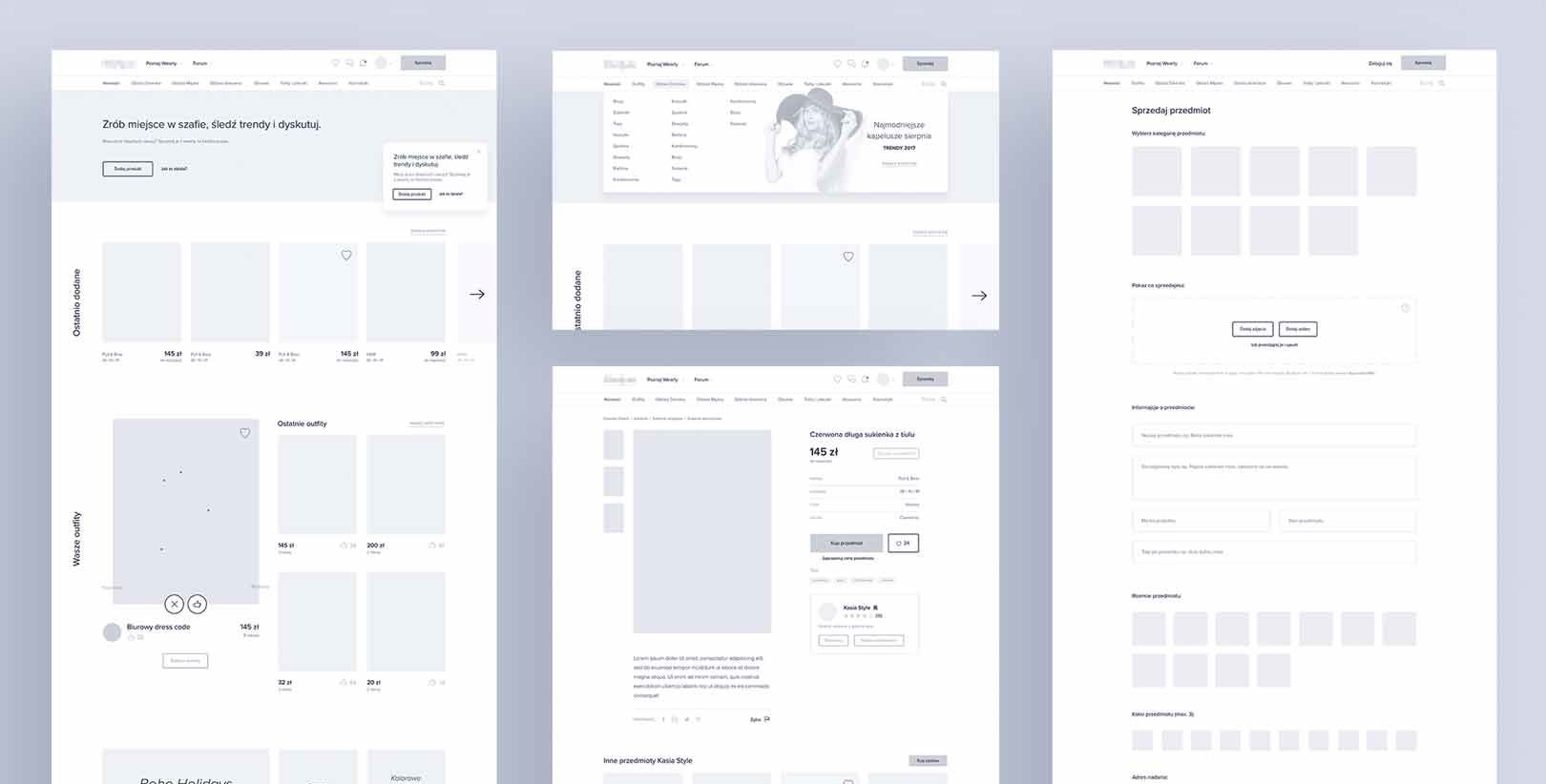UX Wireframe examples by InVision
