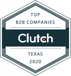 Top B2B Companies Texas 2020 - Clutch Award Badge