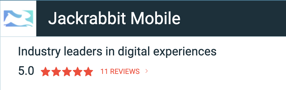 Jackrabbit Mobile Industry leaders in digital experience five star rating with eleven reviews