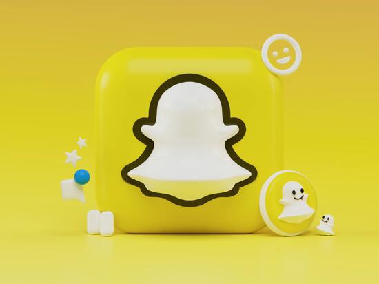 a 3-d rendering of the Snapchat Logo