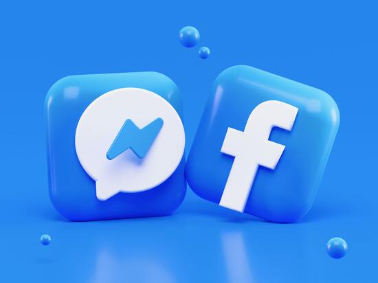 a 3-d rendering of the facebook messenger logo